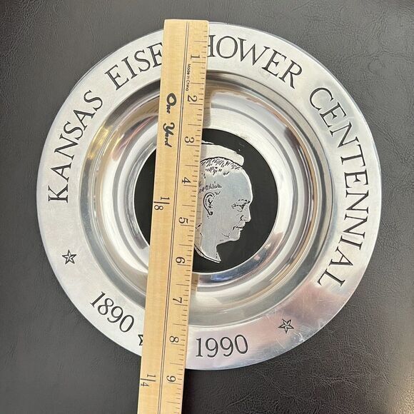 VINTAGE KANSAS EISENHOWER CENTENNIAL 1890 - 1990 COMMEMORATIVE PLATE‎ NUMBER 483 - Picture 9 of 9